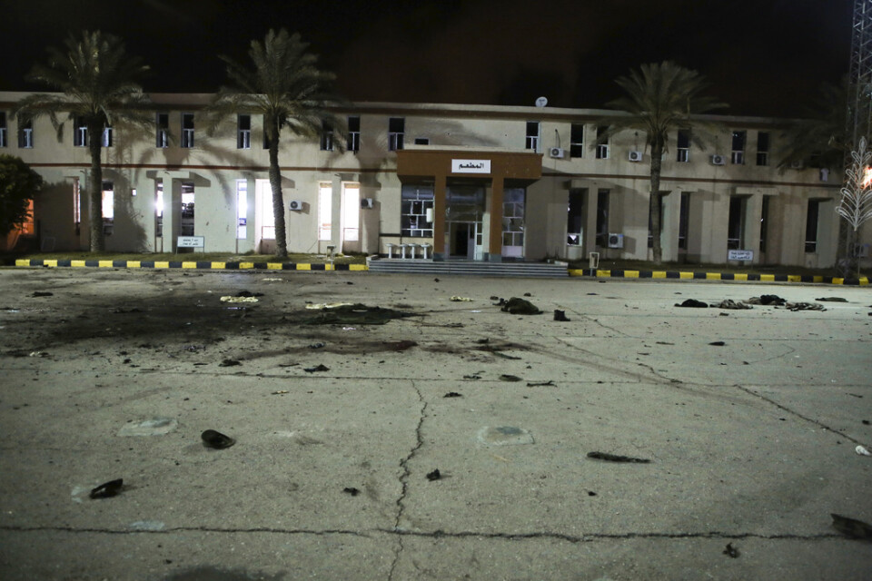 Militärskolan i Tripoli efter en attack som dödade minst 28 personer den 4 januari i år.