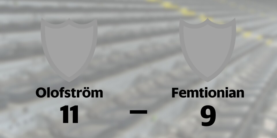 Olofström slog Femtionian på hemmaplan