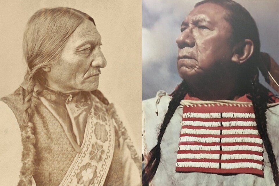 Sitting Bull, eller Tatanka Iyotake, och hans barnbarnsbarn Ernie LaPointe.