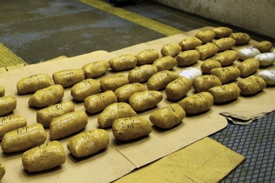 I ett tillslag i Slovenien har polisen hittat 730 kilo heroin. Arkivbild från ett annat narkotikabeslag.