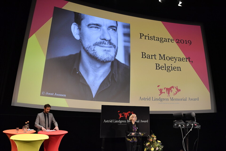 Den flamländske författaren Bart Moeyaert blir årets mottagare av Astrid Lindgren Memorial Award, Almapriset.