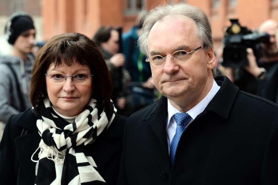 Sachsen-Anhalts regeringschef Reiner Haseloff (CDU, till höger). Bilden är från 2016. Arkivbild.