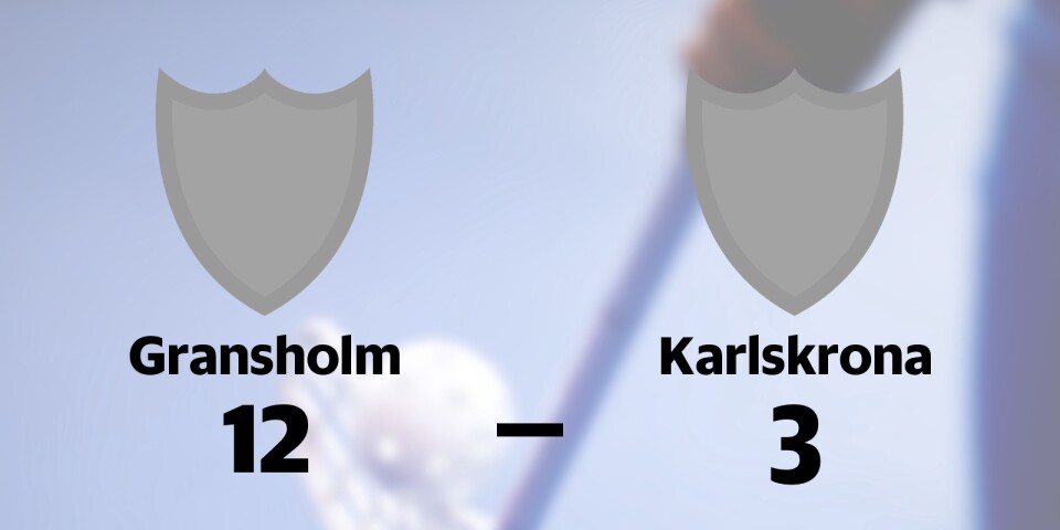 Defensiv genomklappning när Karlskrona föll mot Gransholm