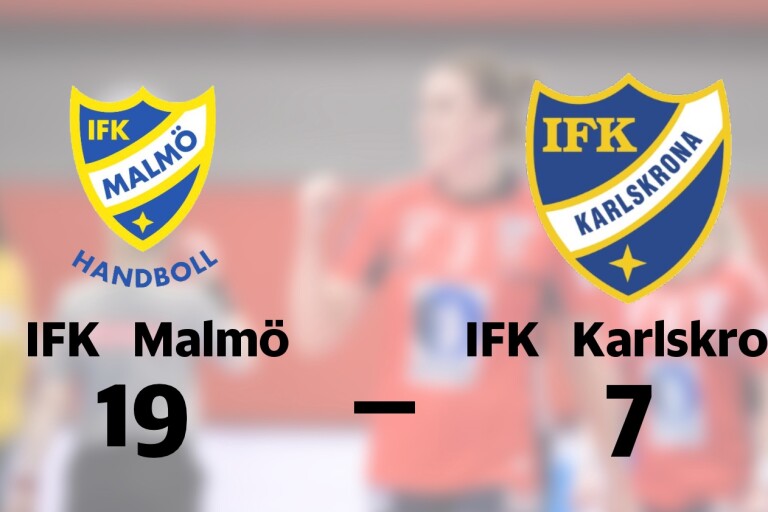 IFK Karlskrona utklassat av IFK Malmö borta