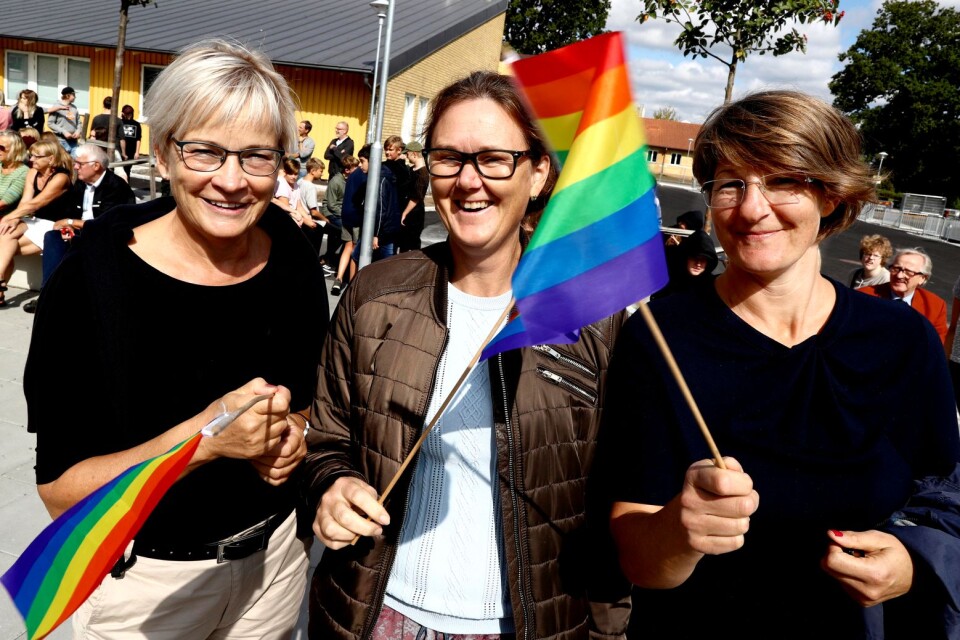 Kristina Strand, Annika Persson Åberg och Pernilla Landin från kommunens samhällsbyggnadsförvaltning,