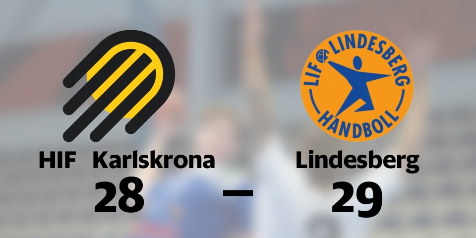 HIF Karlskrona föll hemma mot Lindesberg