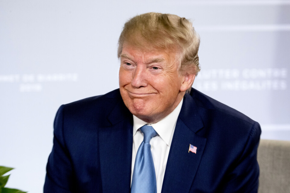USA:s president Donald Trump under G7-mötet i Biarritz.