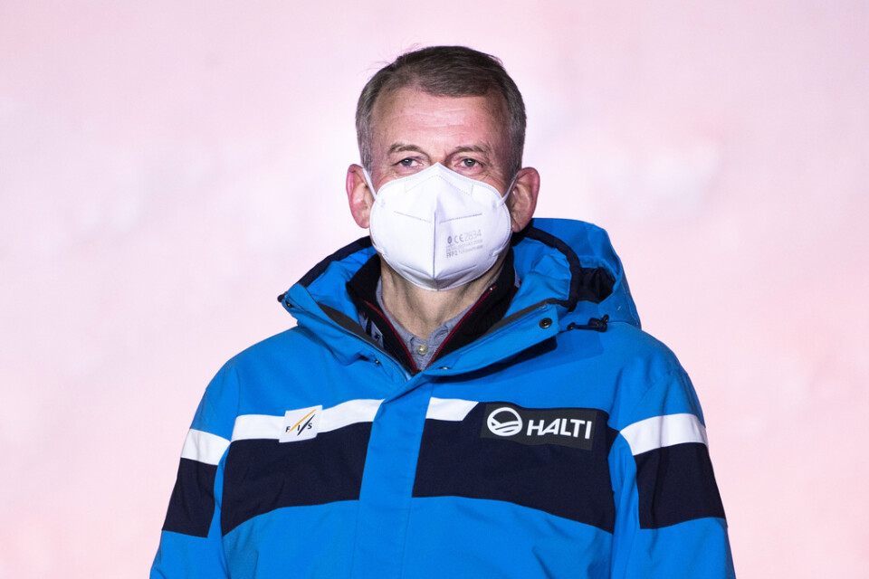 Erik Røste, ordförande för det norska skidförbundet, under skid-VM i Oberstforf i februari.