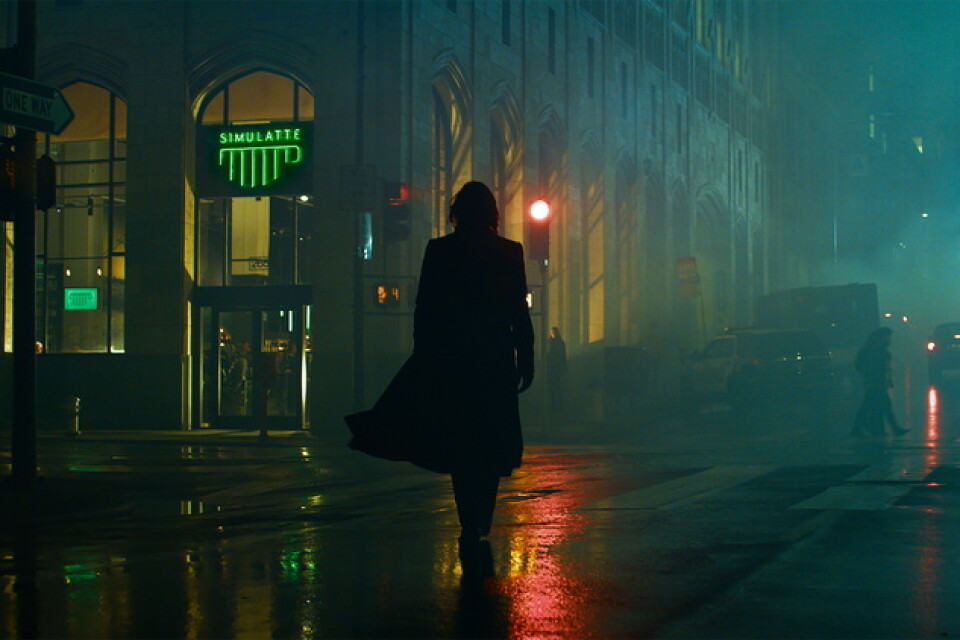 En scen i nya "Matrix"-filmen "Resurrections". Pressbild.