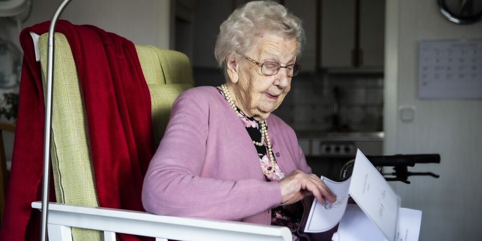Hon föddes 22/2-22 – firar 100-årsdagen med marängtårta