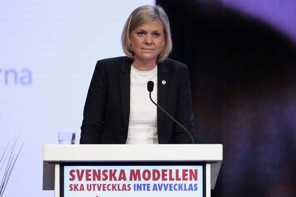 Finansminister Magdalena Andersson. 	            Foto: TT