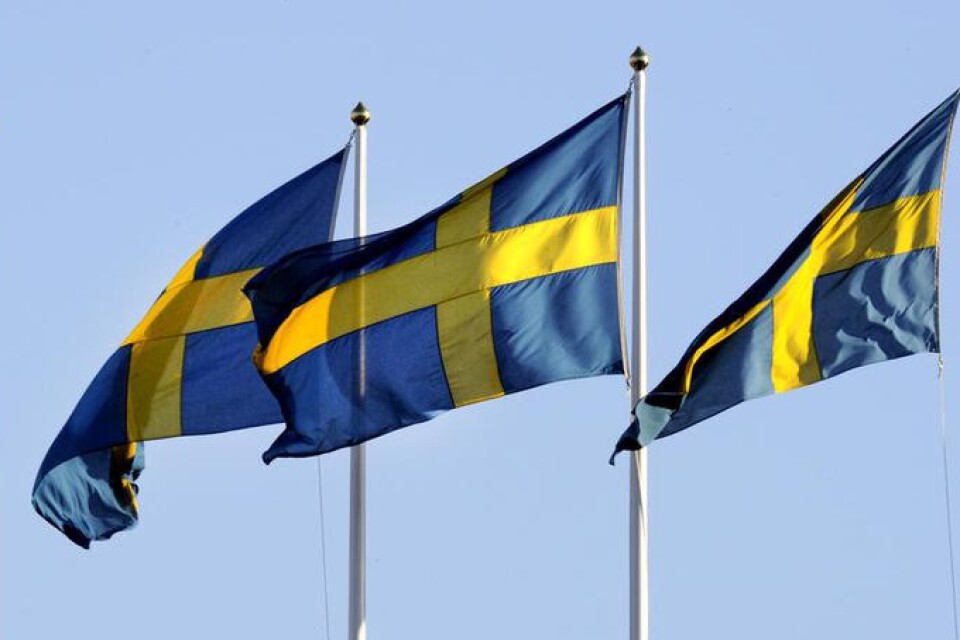 Swedish flags.