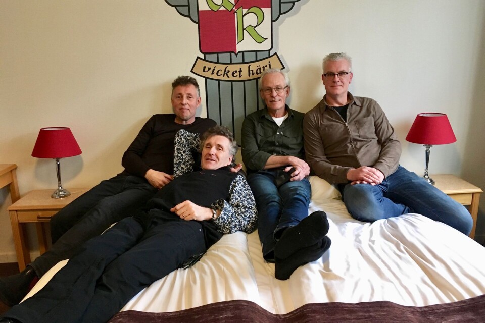 Bo Alexandersson, Kenneth Rosén, Peter Nilsson och Tony Frost har jobbat ihop till ett eget rum på Hotell Hulingen. Men det tog över 30 år.