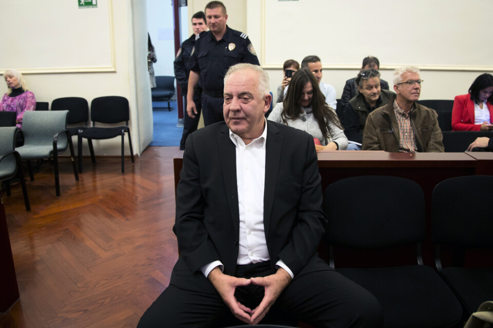 Kroatiens tidigare premiärminister Ivo Sanader under en rättegång 2018. Arkivbild.