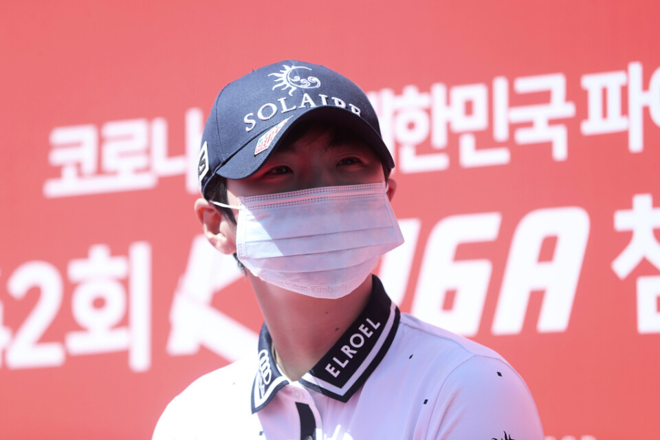 Park Sung-hyun inför det koreanska LPGA-mästerskapet i golf.