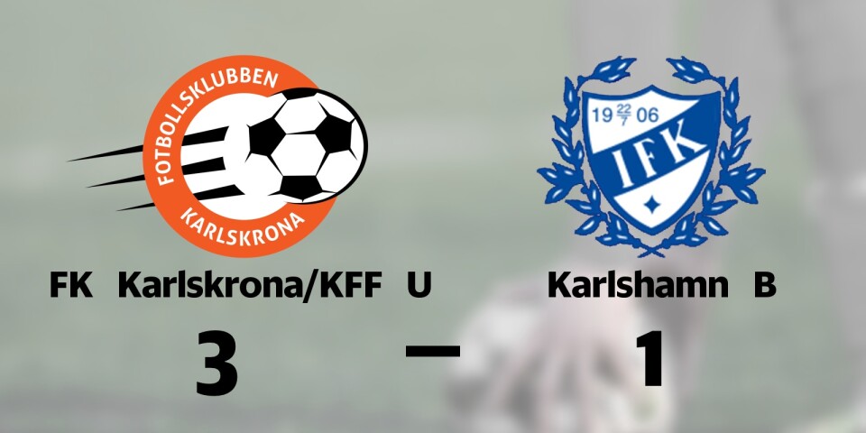 FK Karlskrona/KFF U vann efter Frida Bielke von Sydows dubbel