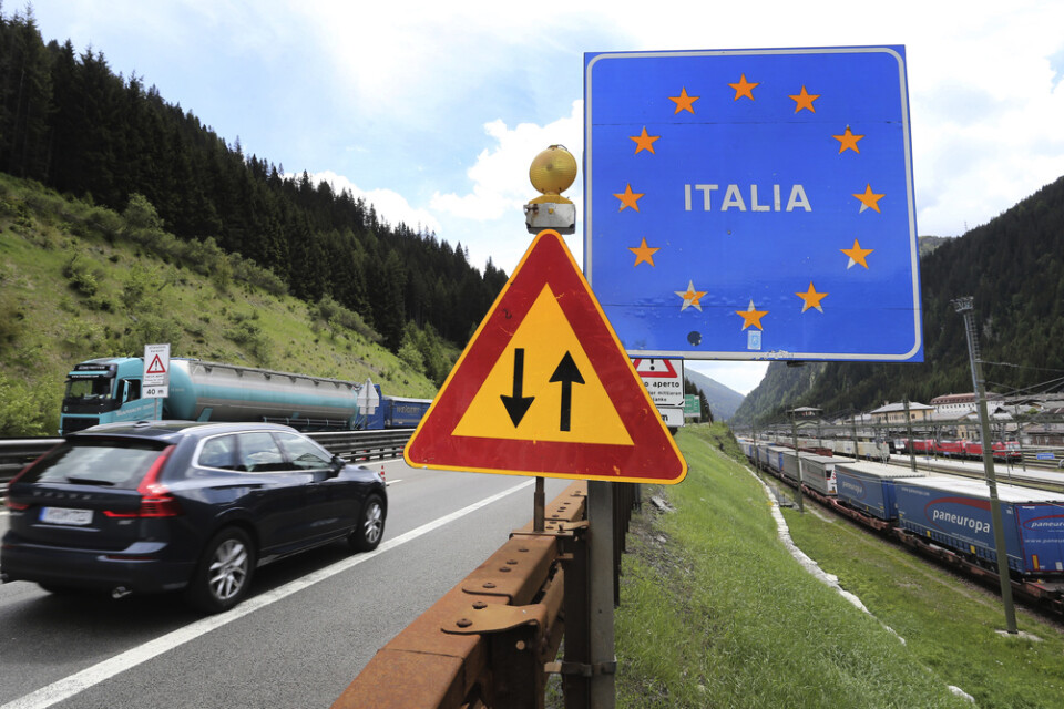 Gränsen mellan Österrike och Italien har öppnats igen – åtminstone för den som vill åka till Italien. Arkivbild.