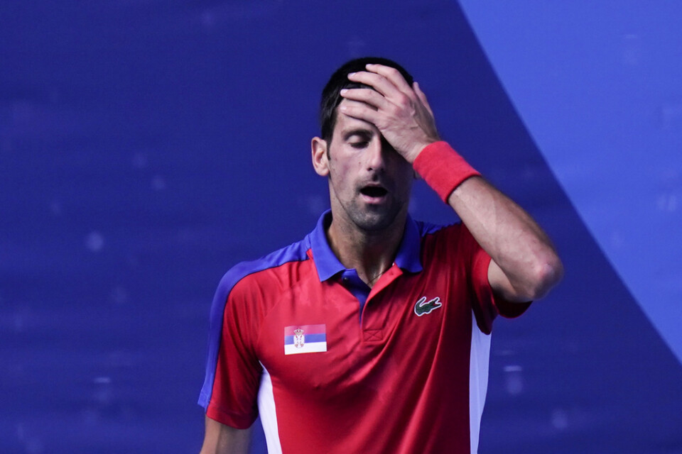 Novak Djokovic förlorade bronsmatchen och får ingen medalj i singel.