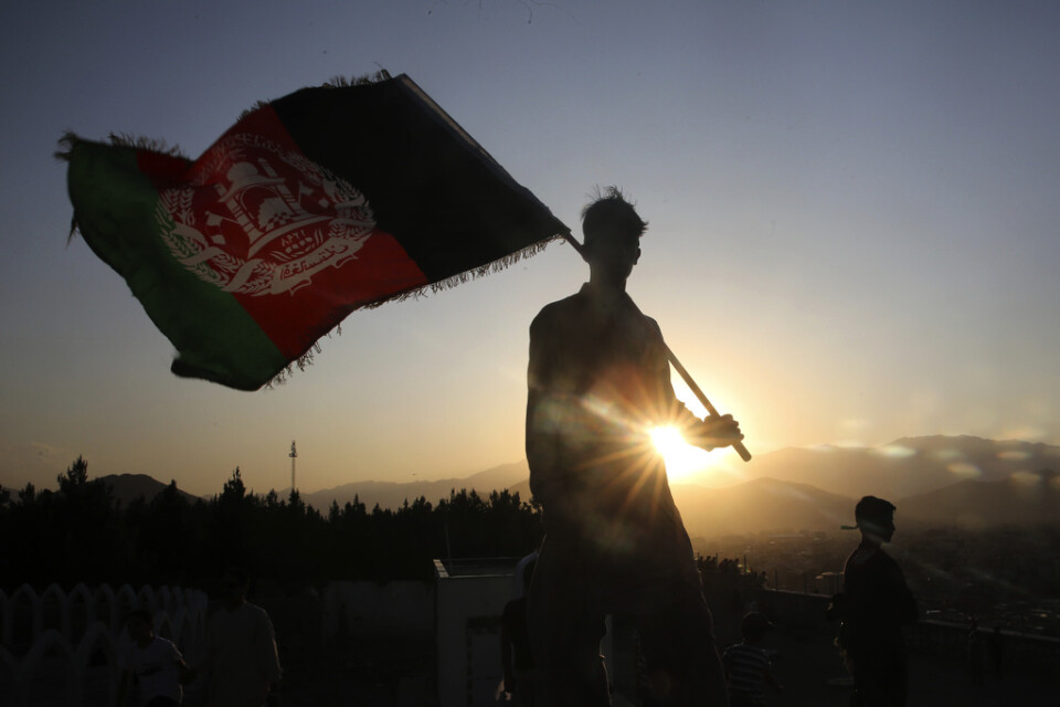 Ett fredsavtal med USA är nära, skriver talibanledaren Sirajuddin Haqqani. På bilden nationaldagsfirande i huvudstaden Kabul i fjol. Arkivbild.