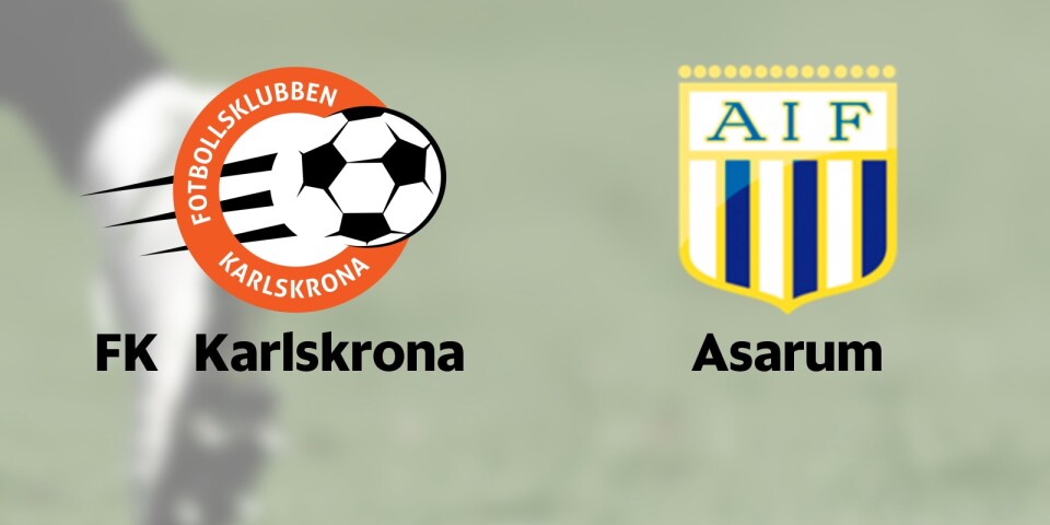 FK Karlskrona tar emot Asarum
