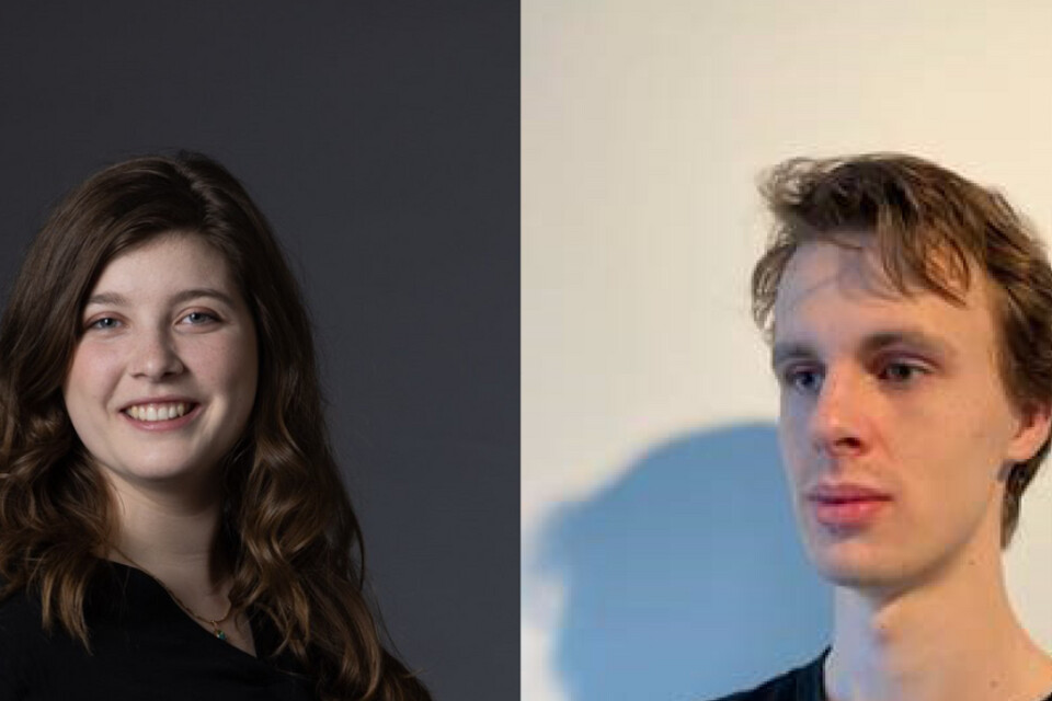 Sophie Gustafsson och Olle Nihlgård får ungdomsstipendier.