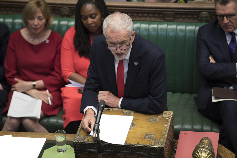 Labourledaren Jeremy Corbyn – här i brittiska underhuset – får kritik för att inte göra tillräckligt för att rensa bort antisemitism ur partiet. Arkivbild.