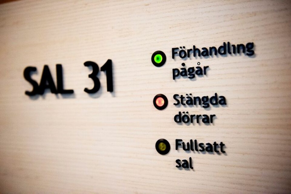 Huvudförhandlingen i målet mot mc-ledaren hölls i en säkerhetssal på Rättscentrum i Malmö.