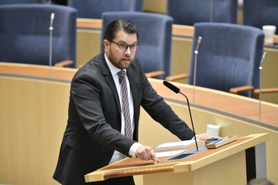 Jimmie Åkesson (SD) vill bli justitieminister i en regering ledd av statsministerkandidaten Ulf Kristersson (M).