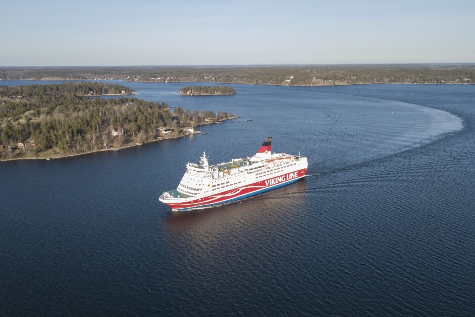 Ett Viking Line-fartyg har gått på grund utanför Åland. Arkivbild.
