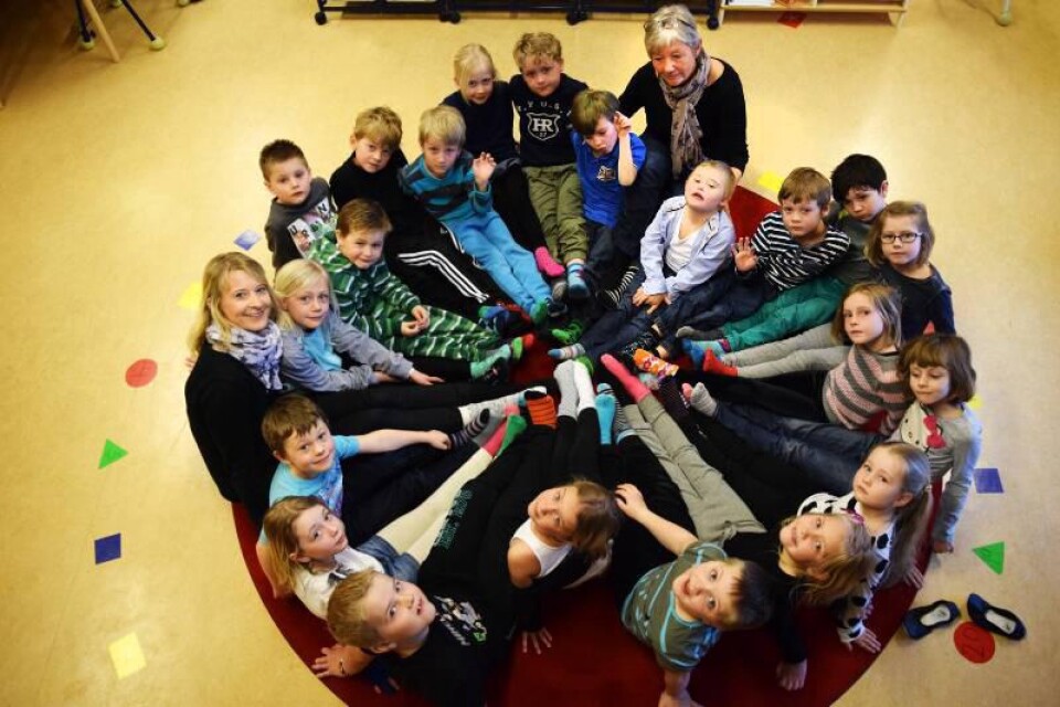 Nils Walter hamnade i fokus i går när hans klass uppmärksammade internationella Downs syndrom-dagen genom att ta på sig olika strumpor.