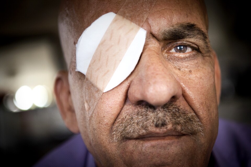 Cleaner Abdelqader Tamim has had to undergo two operations on his eye after the assault. A man in his mid-twenties is suspected of having attacked him at the station.