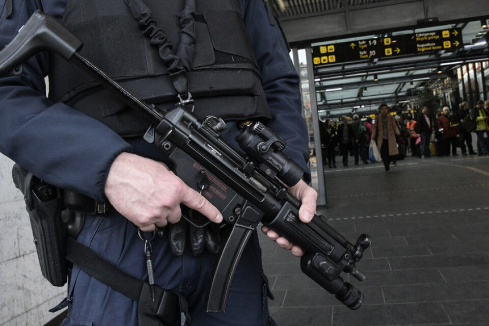 Så kallade MP5:or, kulsprutepistoler, är ofta inblandade i vådaskott inom polisen. Arkivbild.