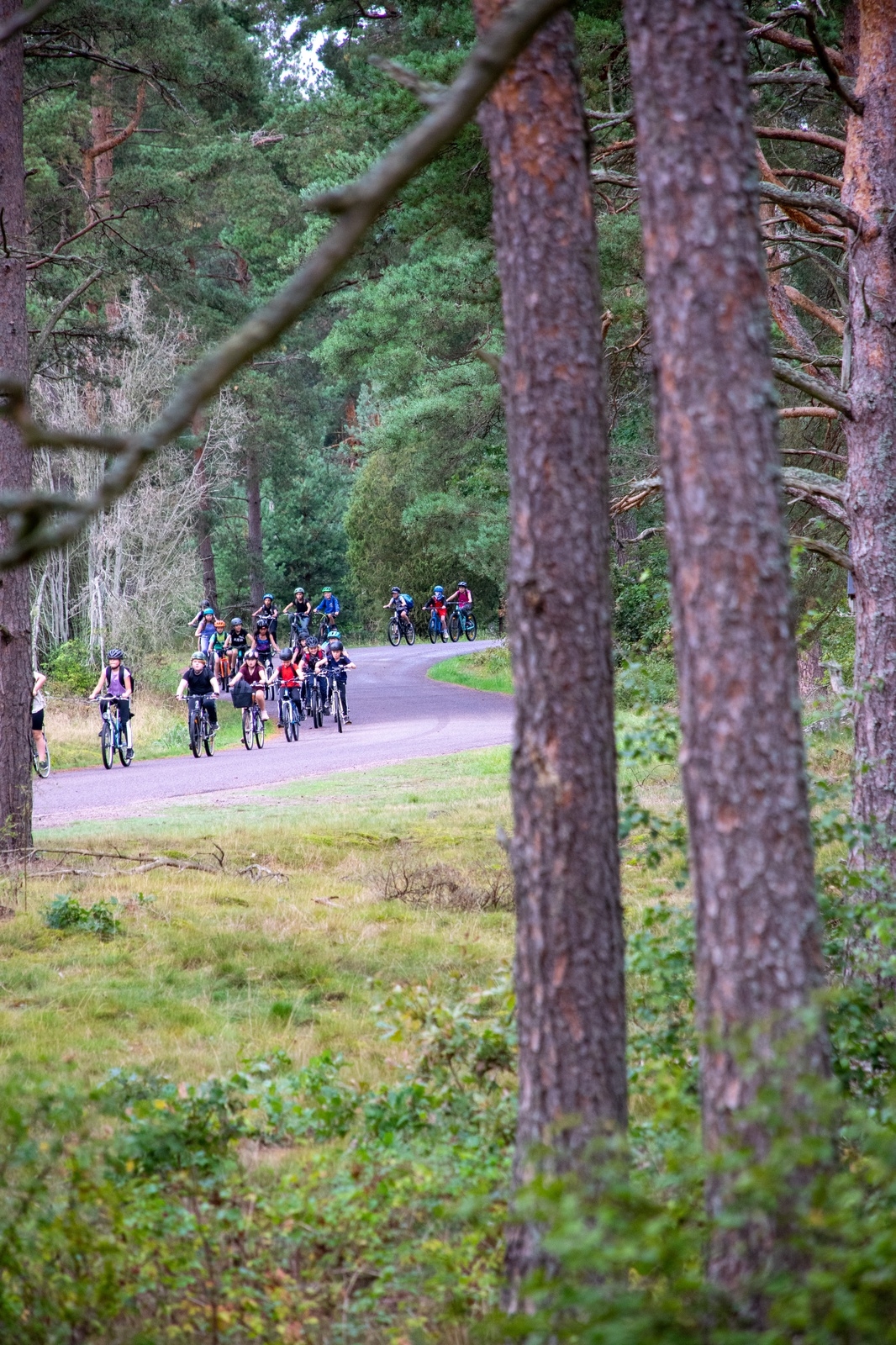 Triathlondagen började med cykling till campingen på Rafshagen.