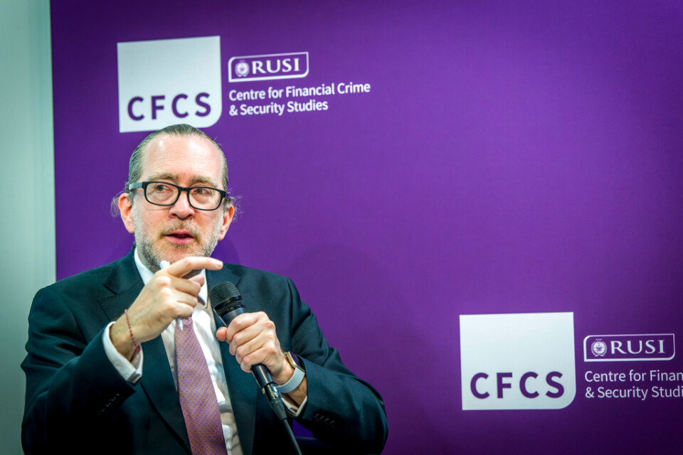 Tom Keatinge, chef för Centre for Financial Crime and Security Studies (CFCS), och sanktionsexpert. CFCS är en del av tankesmedjan Rusi. Pressbild.