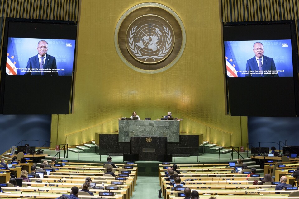Kap Verdes premiärminister José Uisses Correia e Silva talar i FN i fjol.