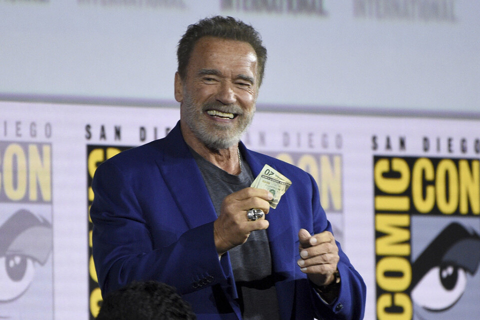 Arnold Schwarzenegger vid ett panelsamtal tidigare i sommar.