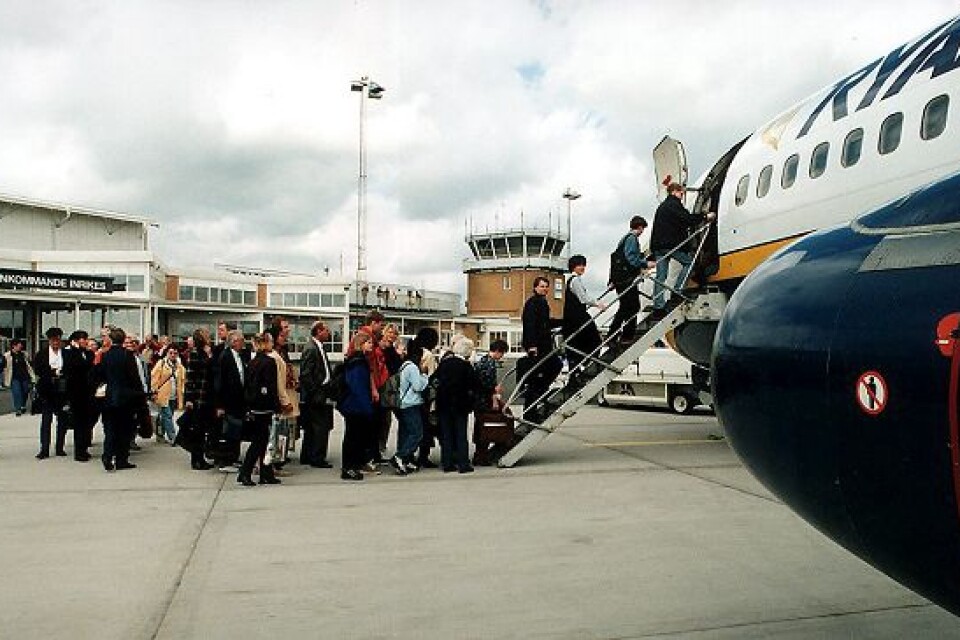 1998 var det premiär för Ryanairs nya linje från Everöd till London. Nu är det dags för lågprisbolaget att starta trafik från Kristianstad Airport igen – denna gången till Barcelona. FOTO: KARL ERIK JOANSSON/ARKIV