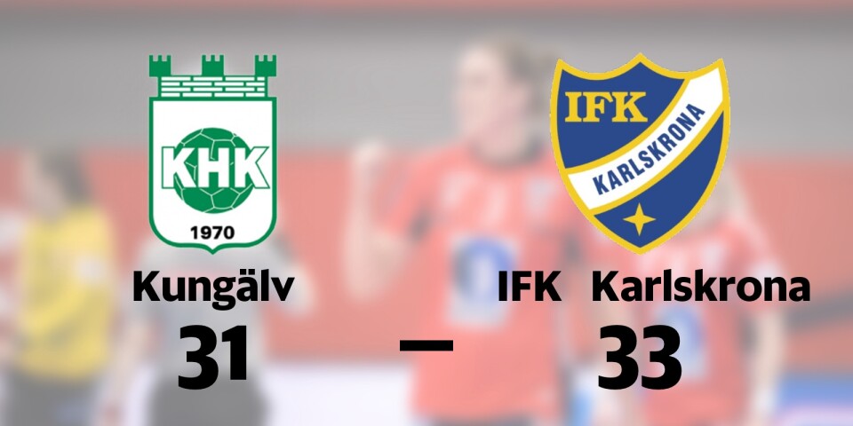 Kungälvs HK förlorade mot IFK Karlskrona