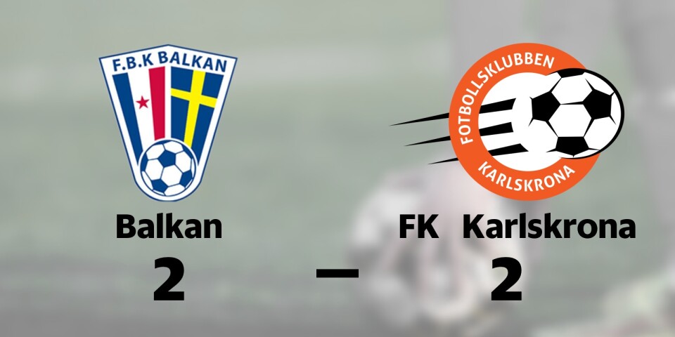 FK Karlskrona fixade kryss borta mot Balkan