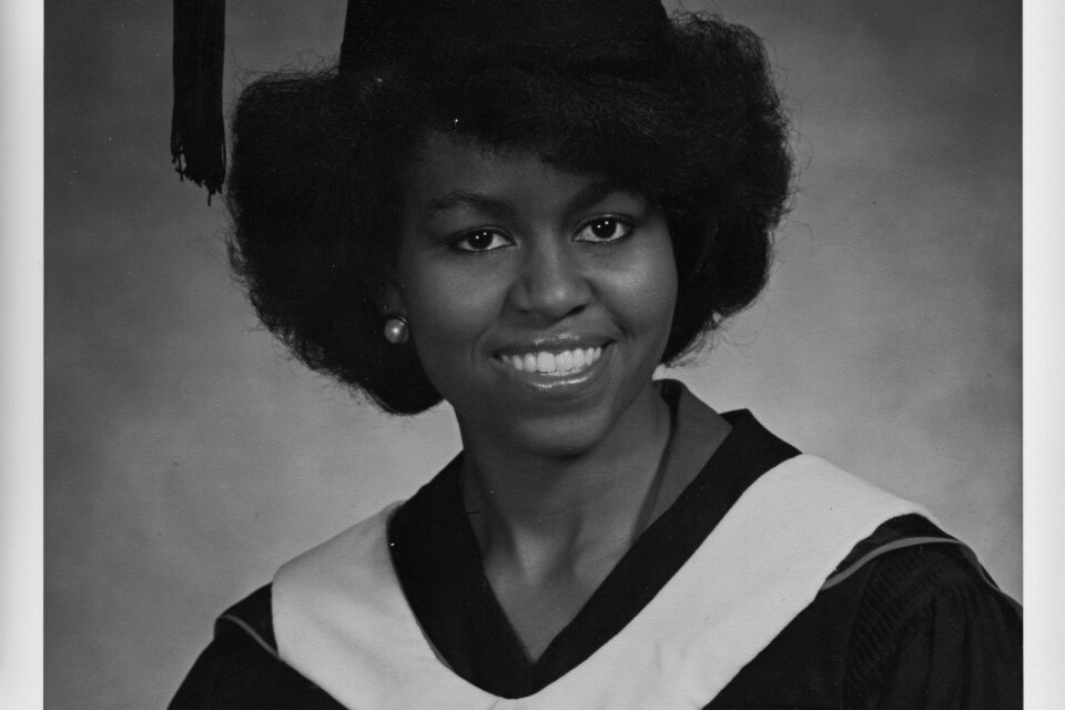 Michelle Obama som student.