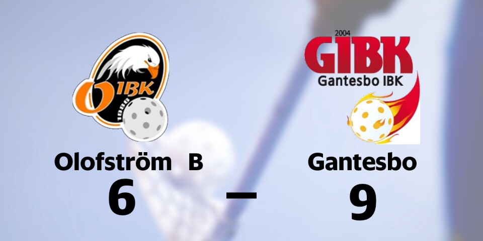 Olofströms IBK B förlorade mot Gantesbo IBK