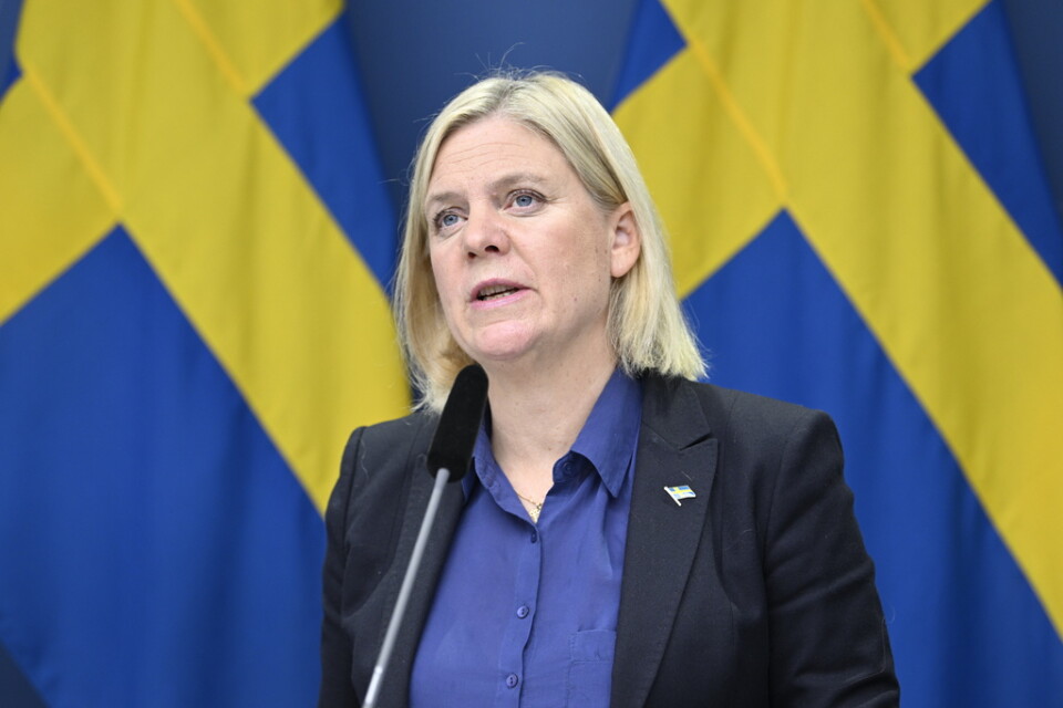 Avgående statsminister Magdalena Andersson (S). Arkivbild