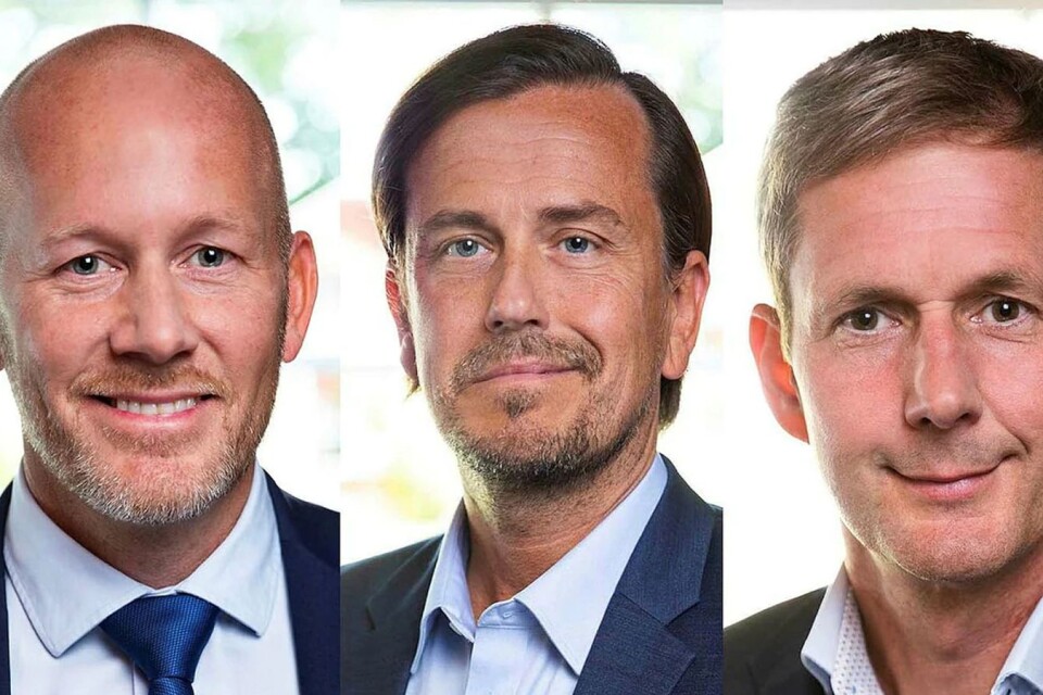 Henrik Norrbom, Börje Björkholm och Martin Freland på Cramo.