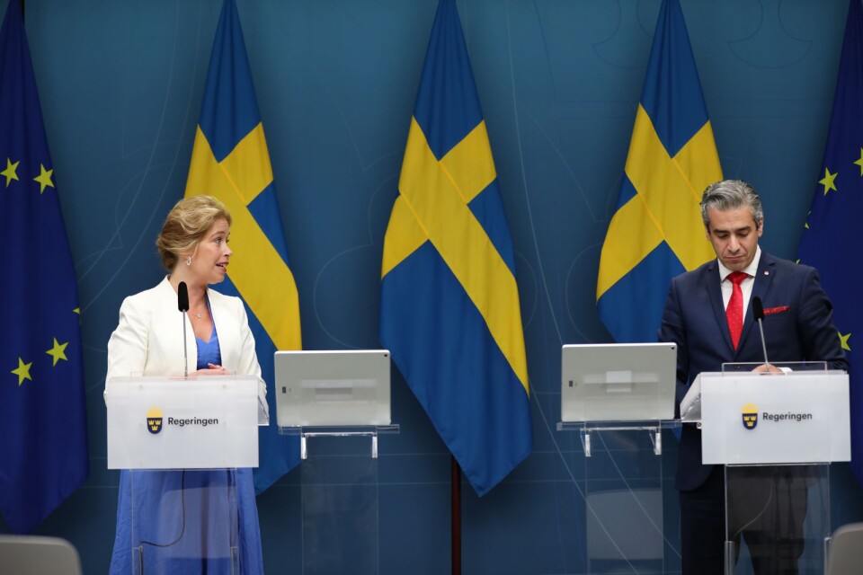 Klimat- och miljöminister Annika Strandhäll och energiminister Khashayar Farmanbar.
