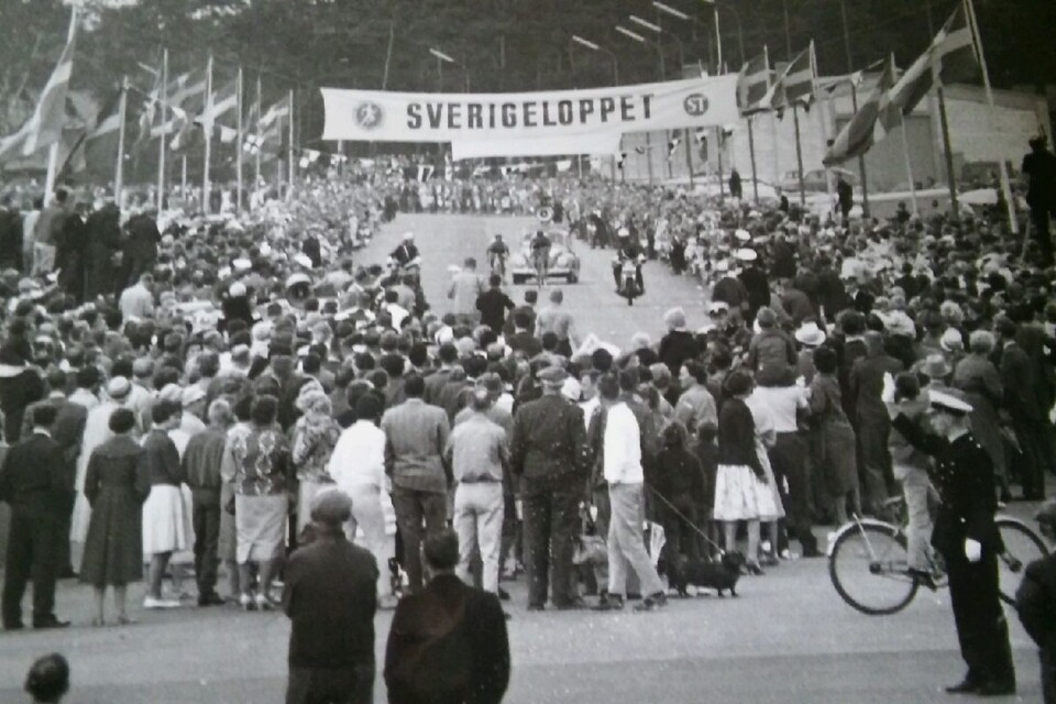 Så här kunde målgången för Sverigeloppet se ut på ”Stålfarfars” tid.