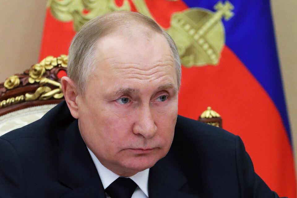 Den ryske presidenten Vladimir Putin höll på torsdagen ett tv-sänt digitalt regeringsmöte.