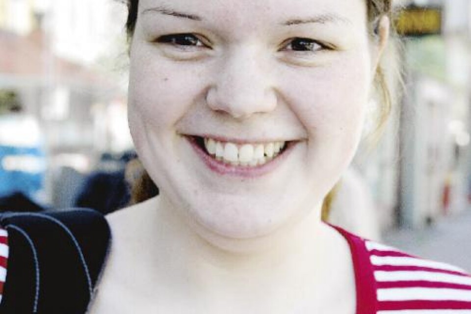 Kristina Hansen, 22 år, Rottne: ? Jag pluggar nog till psykolog. Just nu går jag i skolan eftersom jag flyttade till Sverige från Tyskland för tre år sedan.
