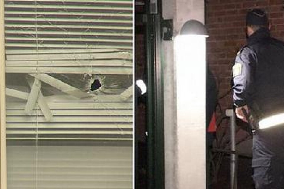 Polisen bekräftar att skotten mot en lägenhet på Köpenhamnsvägen i Malmö var riktade mot en Malmöåklagare. Bild: Scanpix