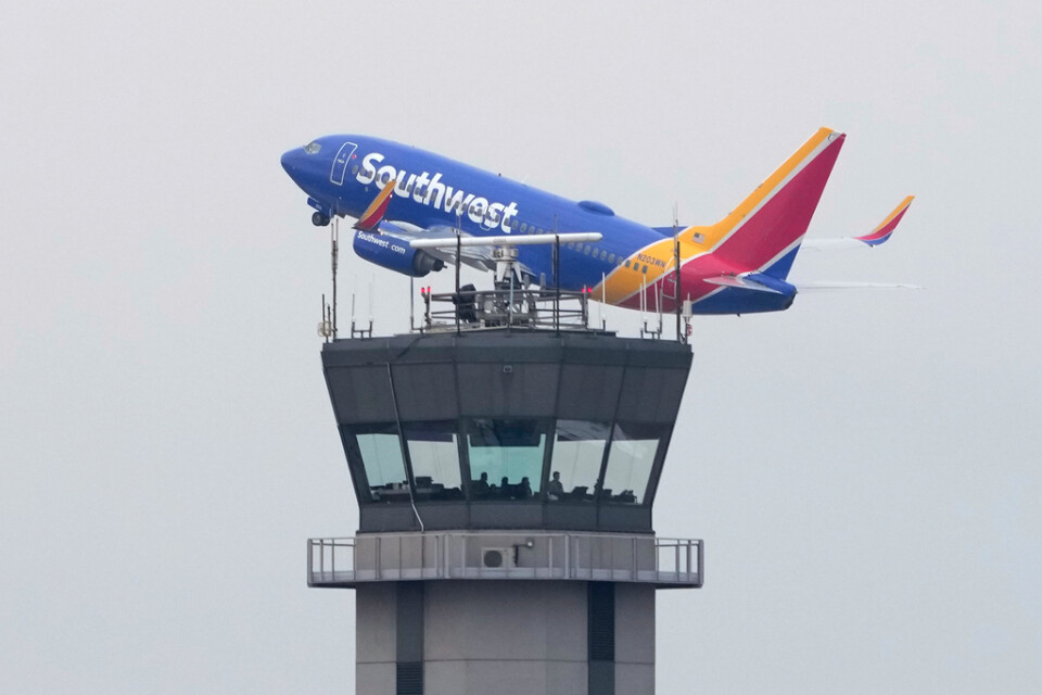 Ett plan tillhörande Southwest Airlines lyfter från Chicagos Midway Airport. Arkivbild.