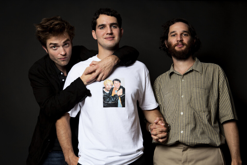 Robert Pattinson tillsammans med bröderna Ben och Joshua Safdie inför lanseringen av "Good times". Arkivbild.
